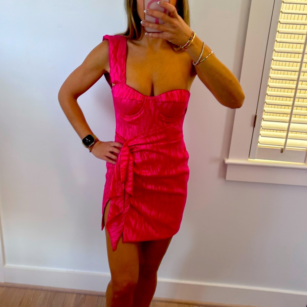 NBD hot pink mini dress in small
